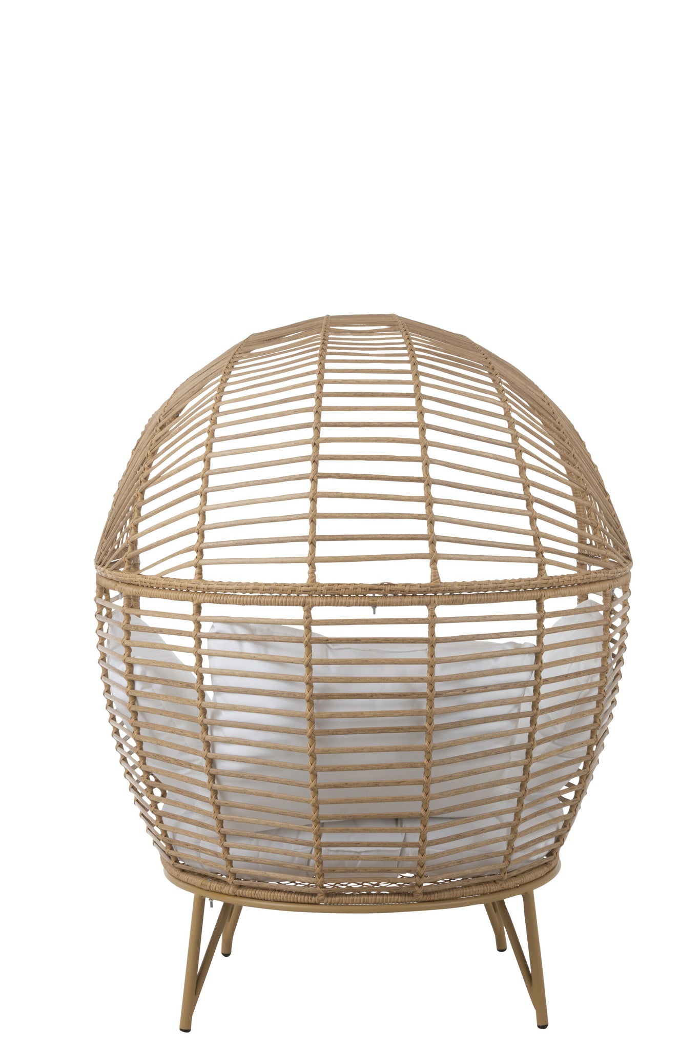 Ovale loungestoel staal naturel