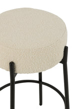 J-LINE BARKRUK BOUCLÉ TRIPLEX/POLYESTER WIT/ZWART