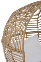 Ovale loungestoel staal naturel