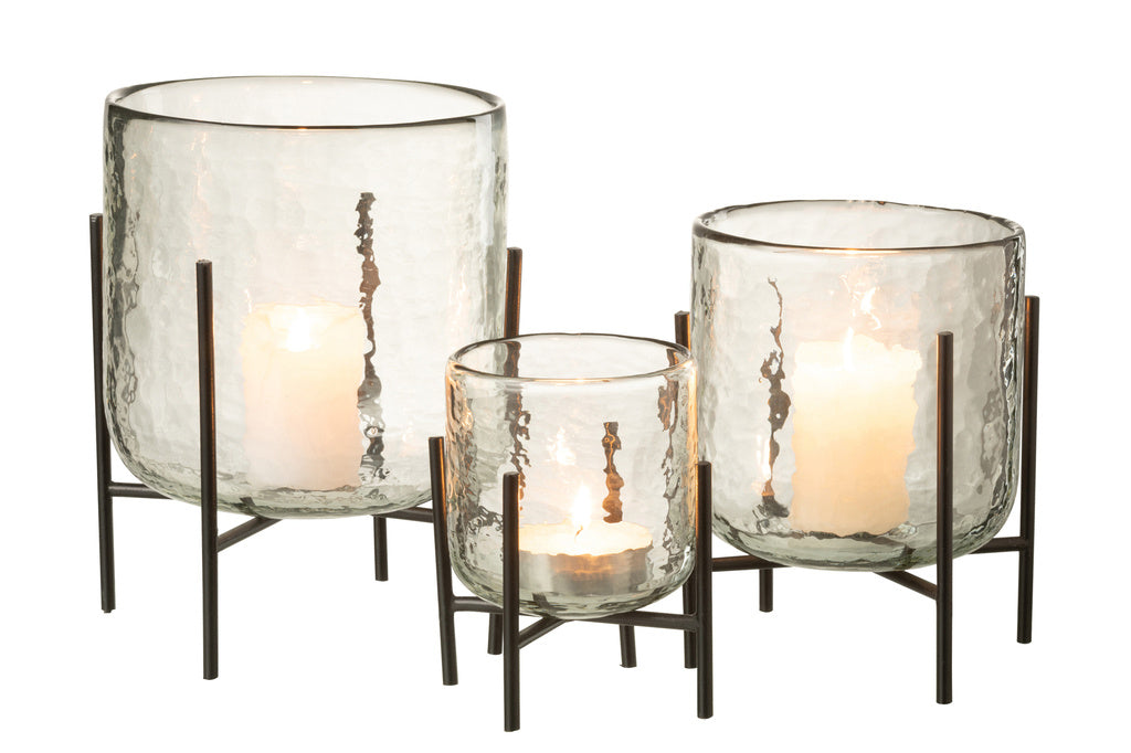 J-LINE HURRICANE OP STANDAARD – GLAS/ZIJDELINGSE STANDAARD TRANSPARANT GROOT