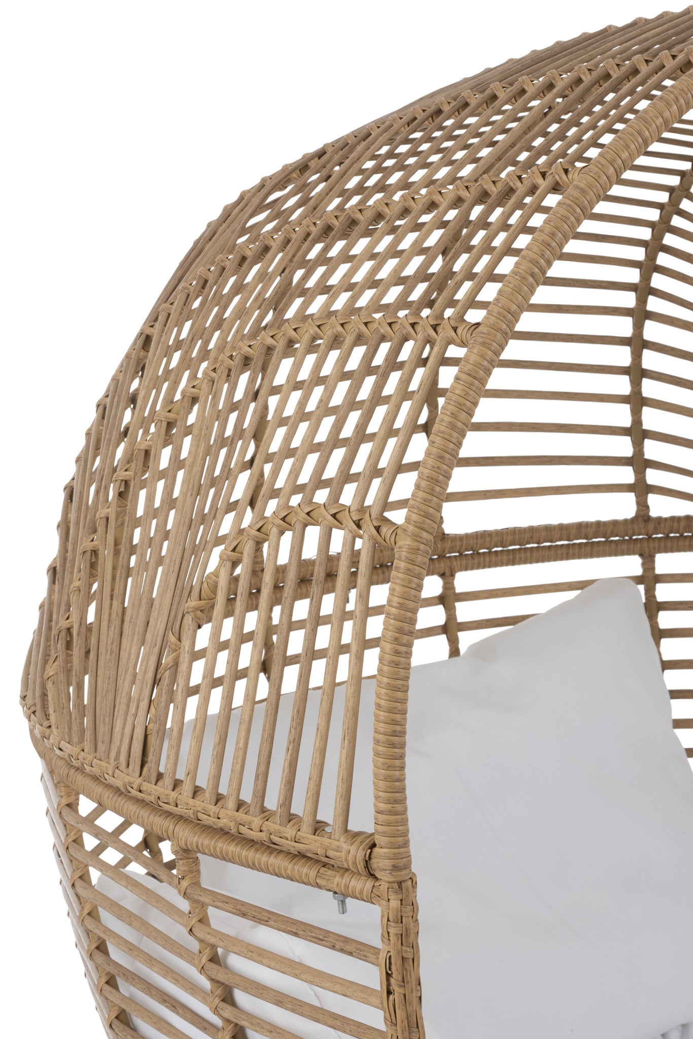 Ovale loungestoel staal naturel