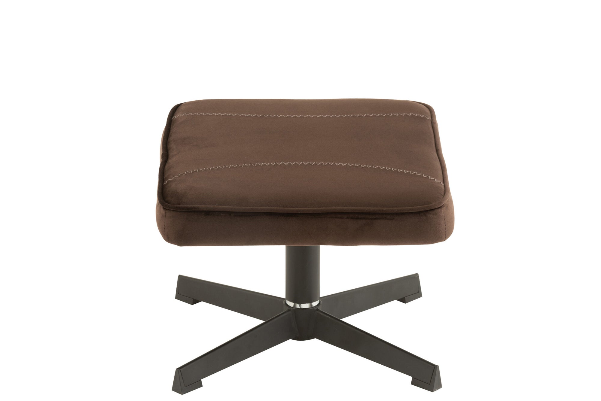 Relax Sofa+ voetenbank metaal/textiel donkerbruin