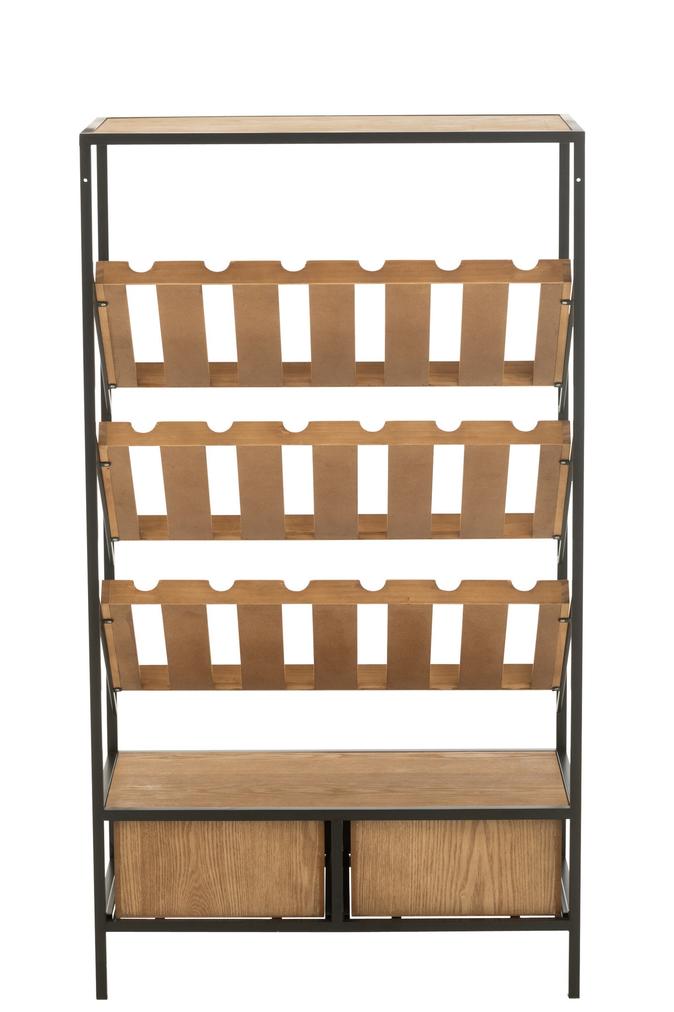 Bar Kast Wijnfineer Natuur/Zwart Medium