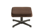 Relax Sofa+ voetenbank metaal/textiel donkerbruin