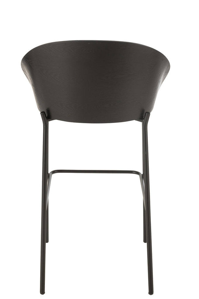 J-Line Bar Chair Lone Ply Wood/Metal Black/Grey