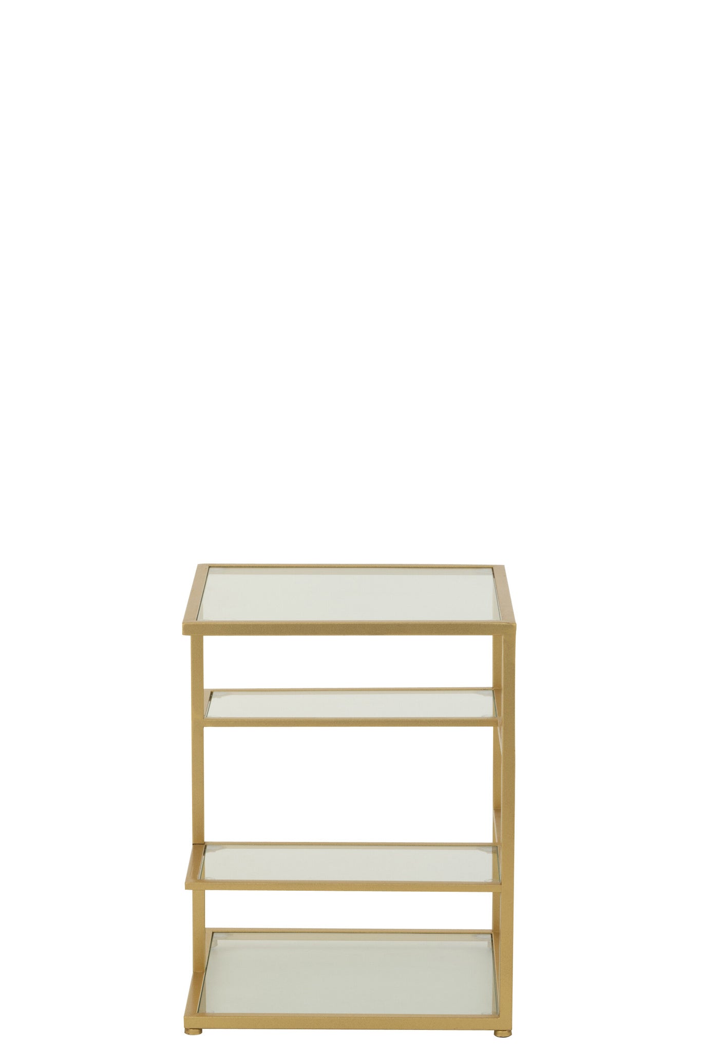 J-LINE BIJZETTAFEL IJZER/GLAS GOUDKLEURIG