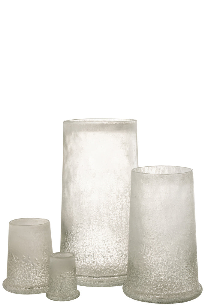  J-LINE WINDLICHT SUGAR GLAS WIT EXTRA LARGE