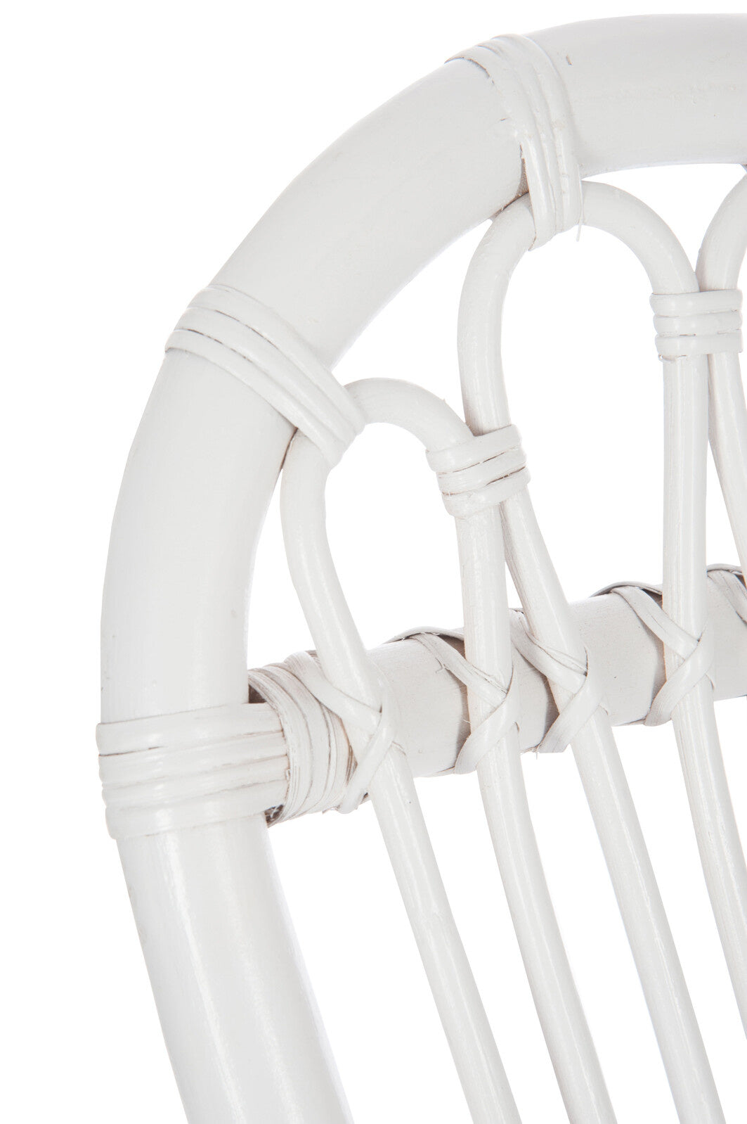 Witte rotan schommelstoel