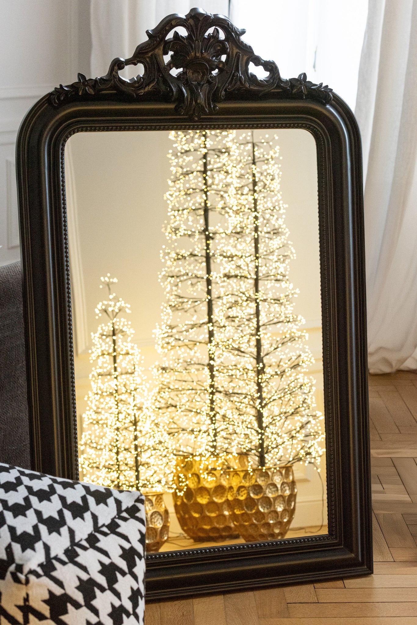 Wandspiegel Ema Hout Zwart