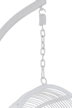J-LINE HANGSTOEL OVAAL STAAL WIT