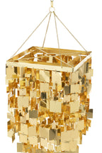 Vierkante kleine PVC-lampenkap voor kroonluchter, goudkleurig