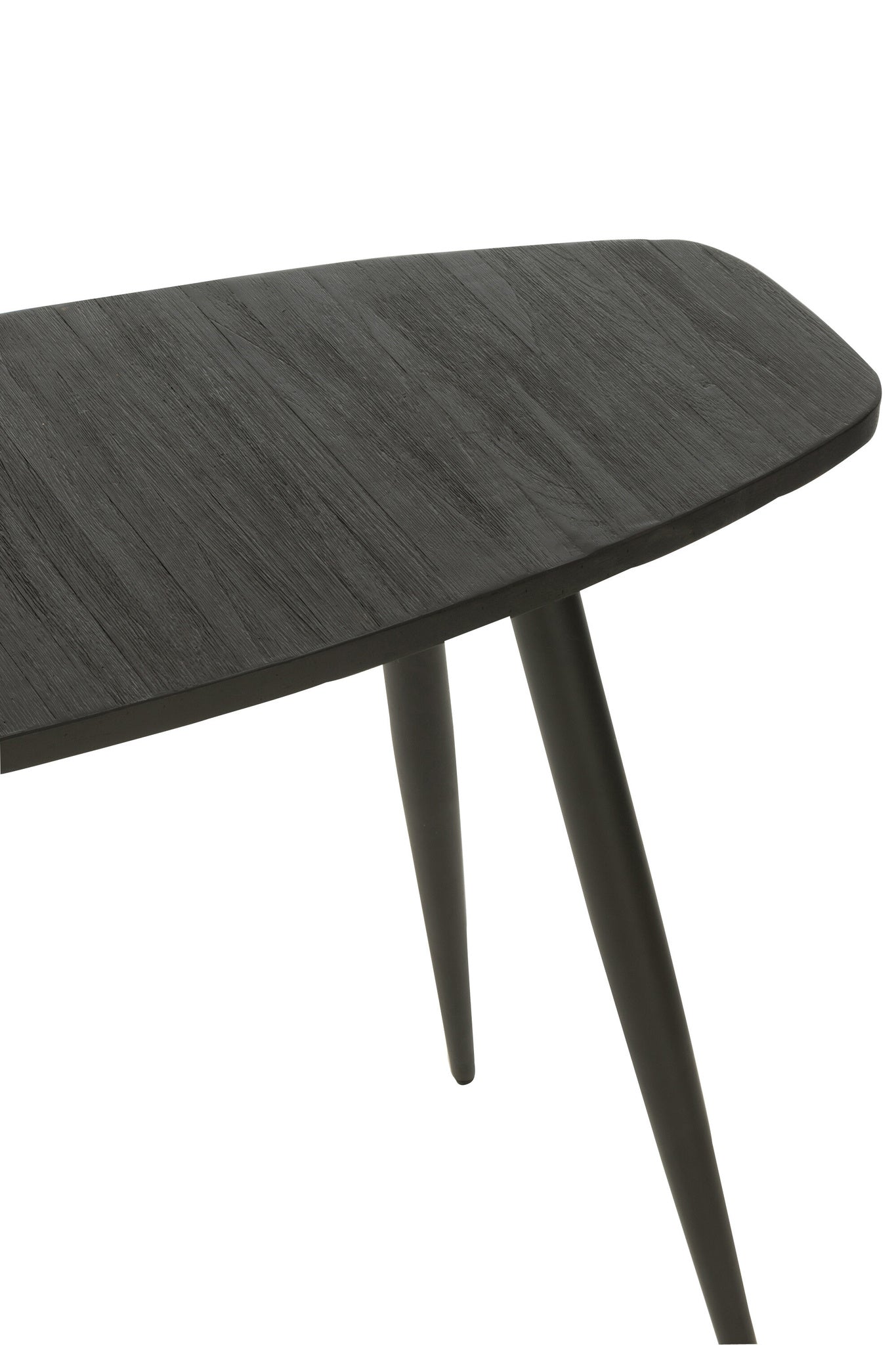 Console Ovaal Recycle Teak Zwart