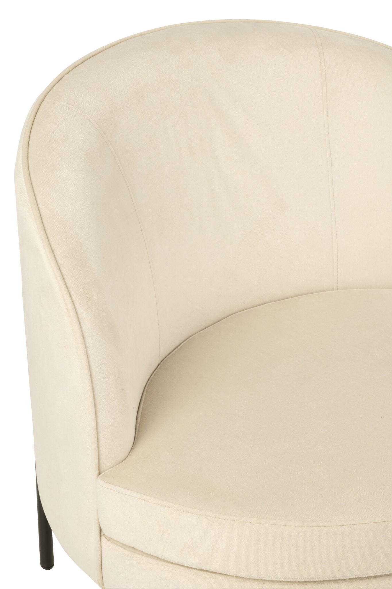 Fauteuil ijzer gebroken wit/zwart