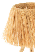 J-LINE TAFELLAMP BAHAMAS HOUT/GRAS NATUREL
