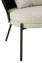 Loungefauteuil Lone Hout/Metaal Zwart/Grijs