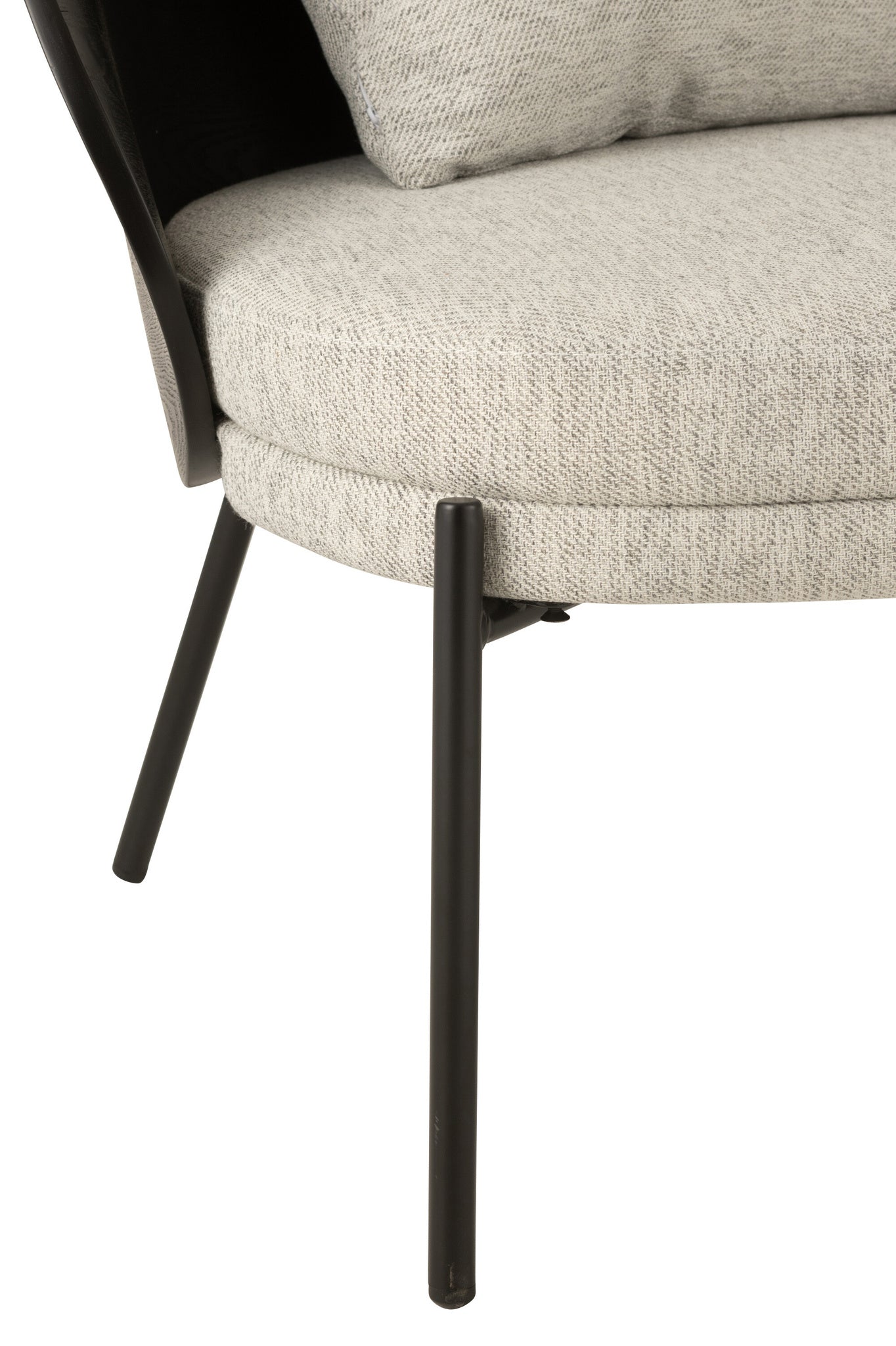 Loungefauteuil Lone Hout/Metaal Zwart/Grijs