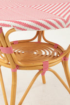Eettafel rotan roze/wit