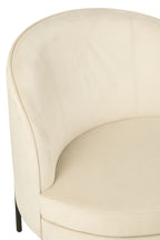 Fauteuil ijzer gebroken wit/zwart