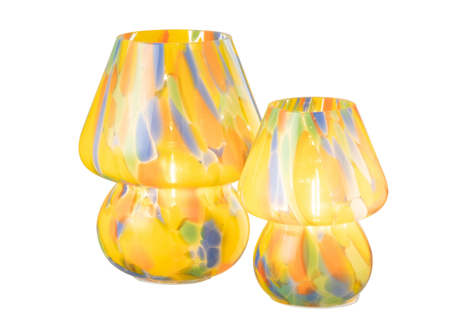 Tafellamp Rainb glasmix groot