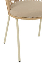 Stoel Toa Staal/Koord Beige