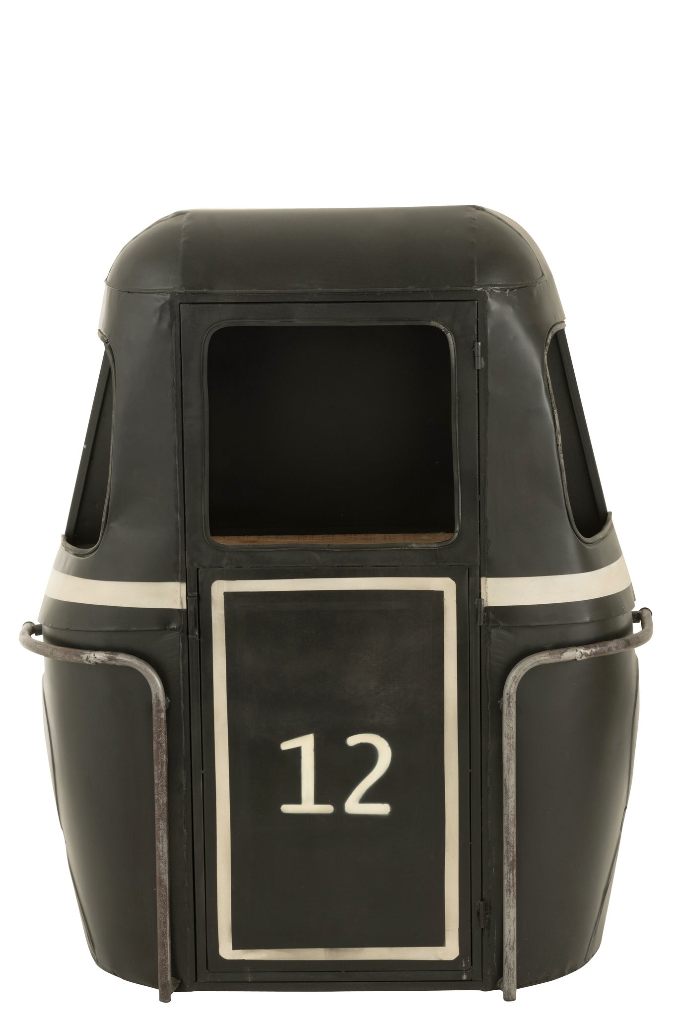 Bar Kast Kabel Auto Ijzer/Mangohout Zwart/Wit