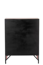 J-LINE CUPBOARD 9 DRAWER METAL RED