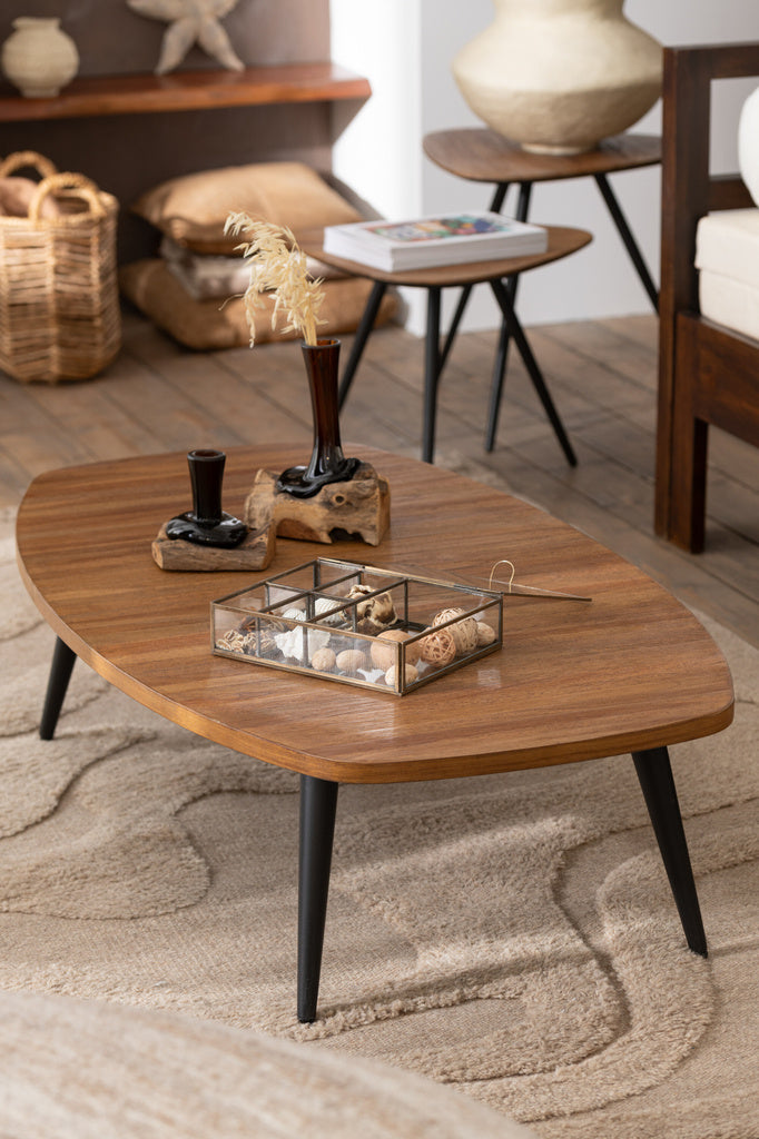 J-LINE SALONTAFEL RECHTHOEKIG GERECYCLED TEAK NATUREL