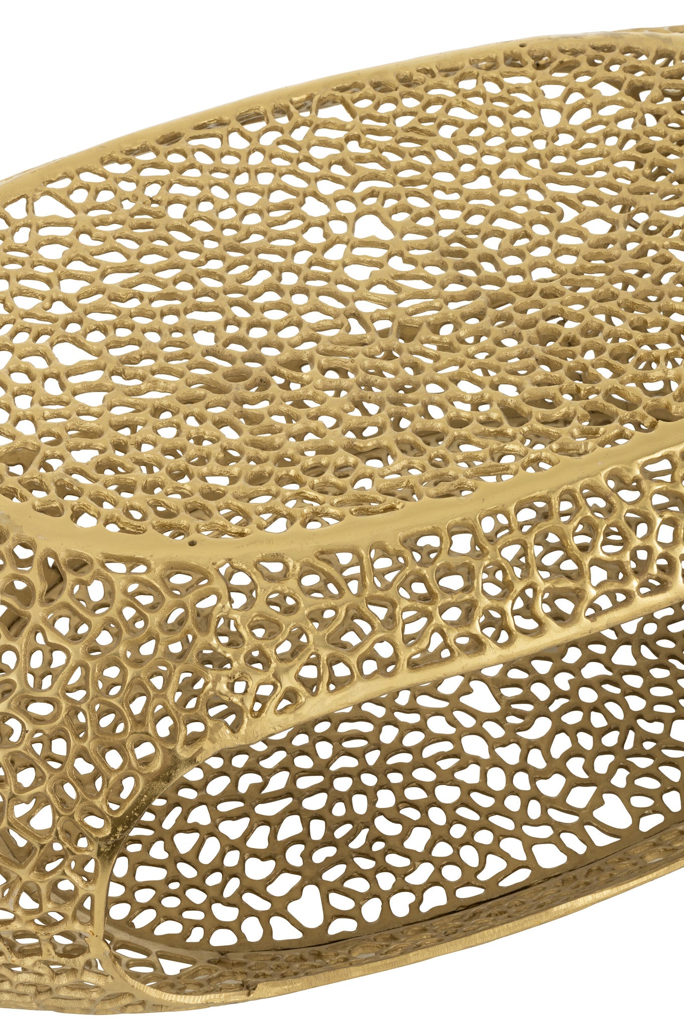 J-LINE SALONTAFEL OVAAL ALUMINIUM GOUDKLEURIG GROOT