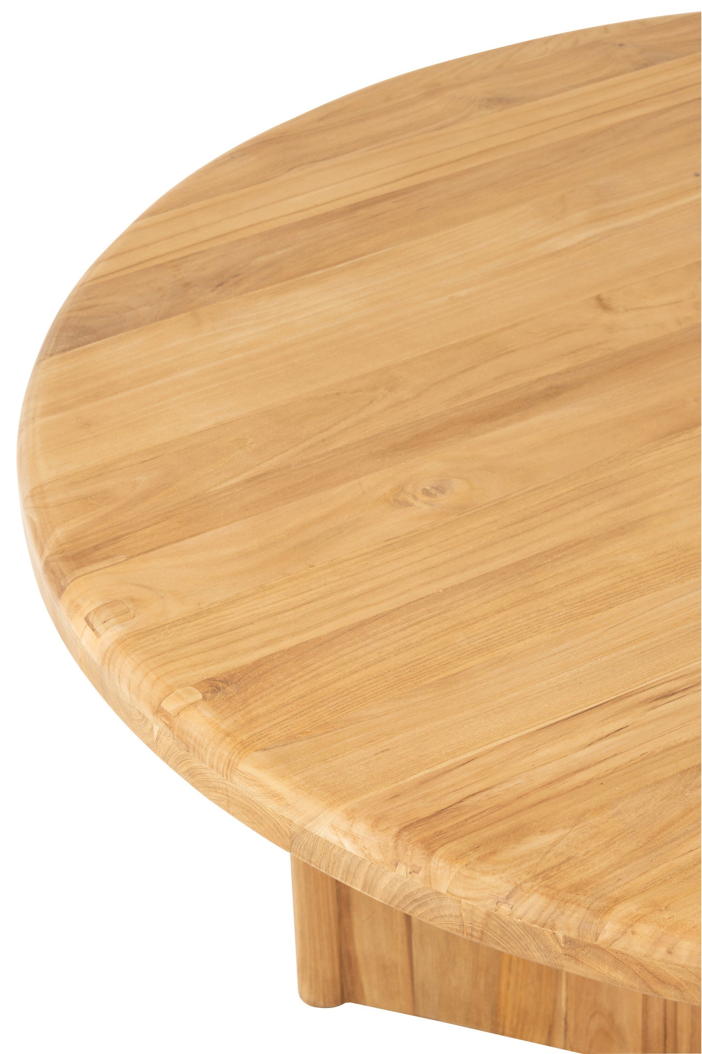 Ronde teakhouten tafel naturel