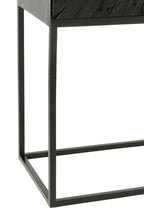 J-LINE KAST SHANIL HOUT/IJZER ZWART