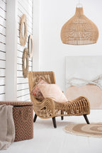 Peervormige rotan lampenkap naturel