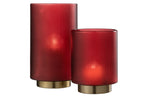 J-Line Hurricane Checkered Glass Red/Gold Large
