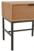 J-LINE SIDETABLE ON BASE – HOUT/METAAL NATUUR