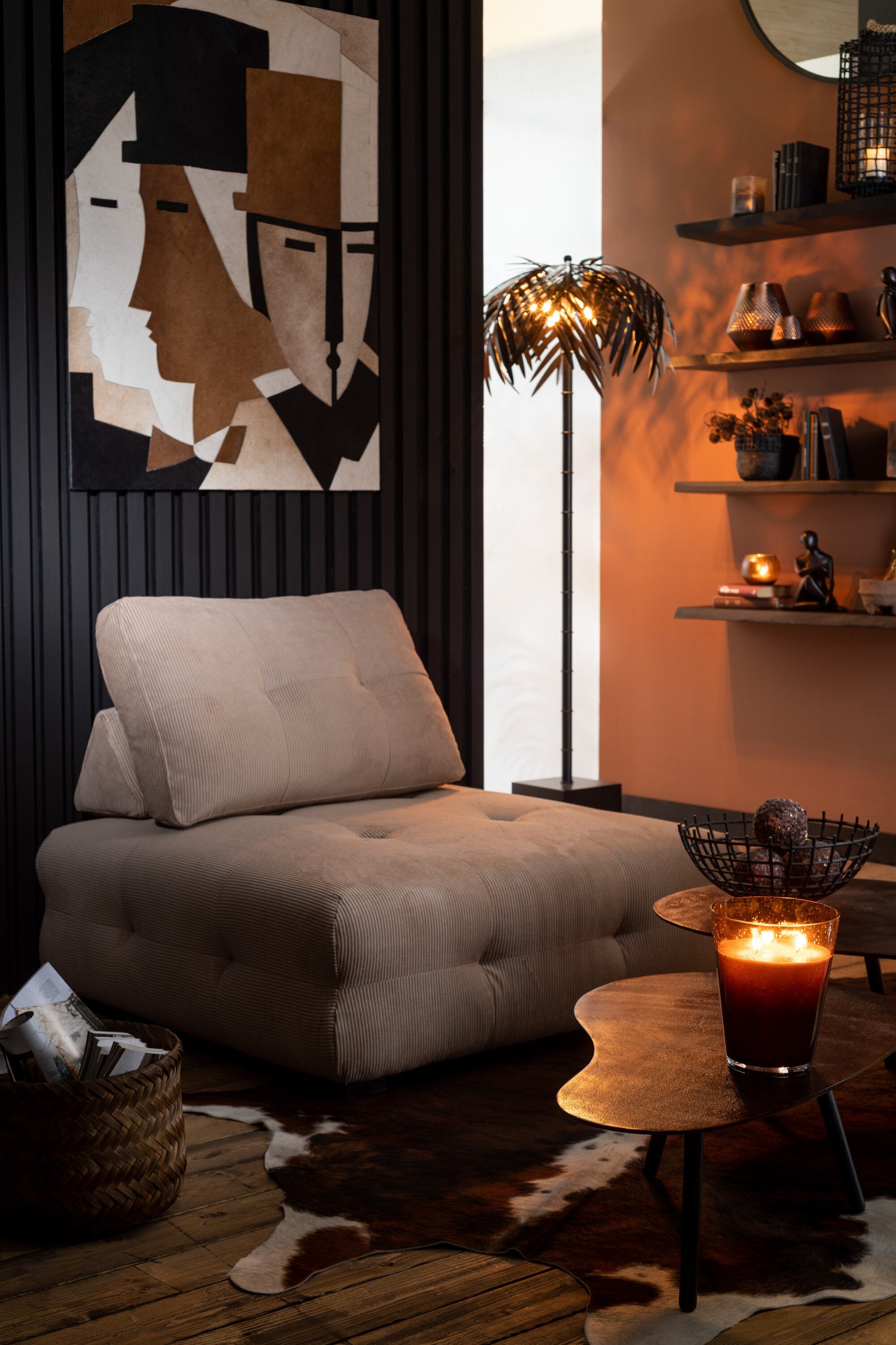 Salontafel Drop Aluminium/IJzer Zwart Klein