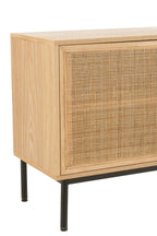 J-LINE KAST SQUARE MDF/METAAL NATUUR/ZWART LARGE
