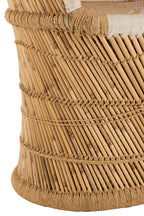 Stoelleuning bamboe naturel/wit voor volwassenen