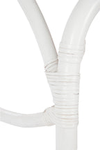 Witte rotan schommelstoel