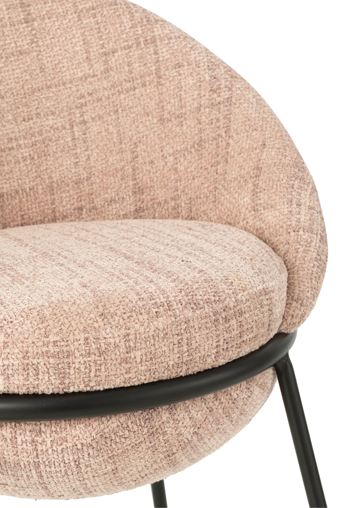 Barkruk Barkruk Met IJzeren Poten IJzer Lichtroze/Zwart