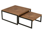 S/2 Salontafel Dos Mdf Natuurlijk/Zwart