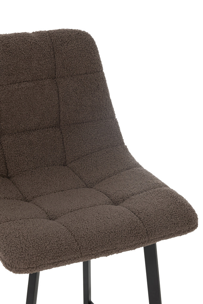 J-Line Bar Chair Kent Metal/Polyester Brown