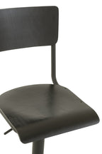 J-LINE BARKRUK – HOUT/METAAL – ZWART – INDUSTRIEEL DESIGN