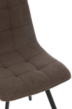 Eetkamerstoel Clark Metaal/Polyester Bruin
