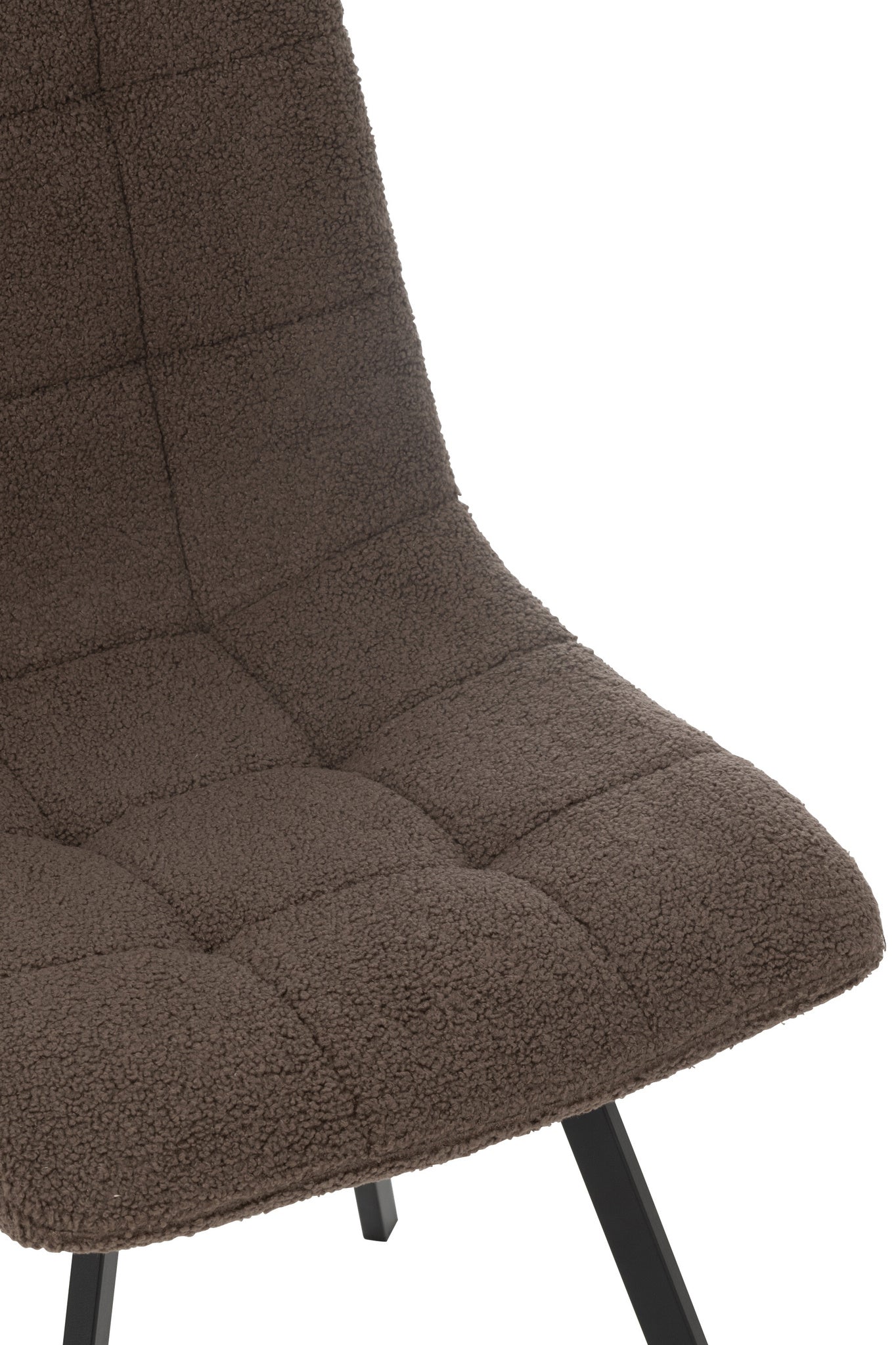 Eetkamerstoel Clark Metaal/Polyester Bruin