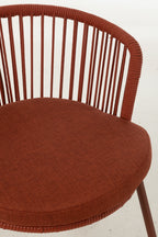 Stoel Toa staal/touw rood