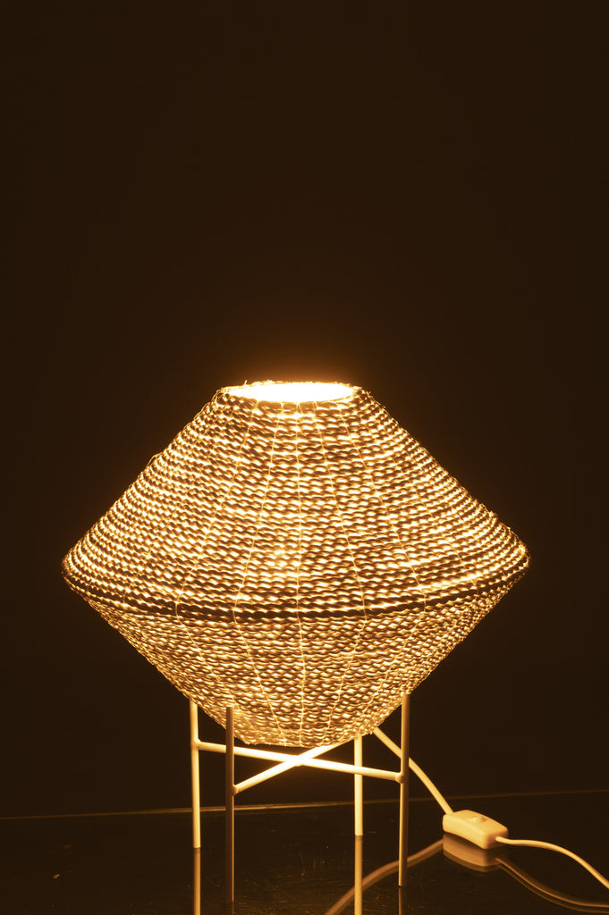 J-LINE HANGLAMP UFO RAFFIA WIT SMALL