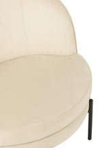 Fauteuil ijzer gebroken wit/zwart