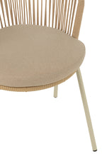 Stoel Toa Staal/Koord Beige
