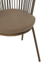 Stoel Toa Staal/Touw Bruin