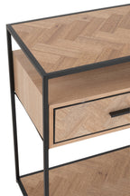 Console Zigzag 2 Laden Hout/Metaal Natuurlijk/Zwart