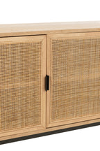 J-LINE KAST SQUARE MDF/METAAL NATUUR/ZWART LARGE